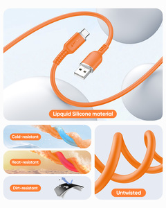 SUNGUY 18W Fast <b>Charging</b> Cable Silicone Phone Charger USB Data Power Cable for Mobile Phone Car Use - Product Image 6