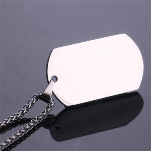 Targhetta per appendere id cane rettangolare in acciaio inossidabile - Product Image 5