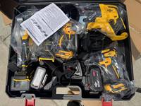 4-5 Pcs Ensemble d'outils électriques sans fil Kits d'outils électriques sans balai Boîte à outils sans fil à batterie au lithium
