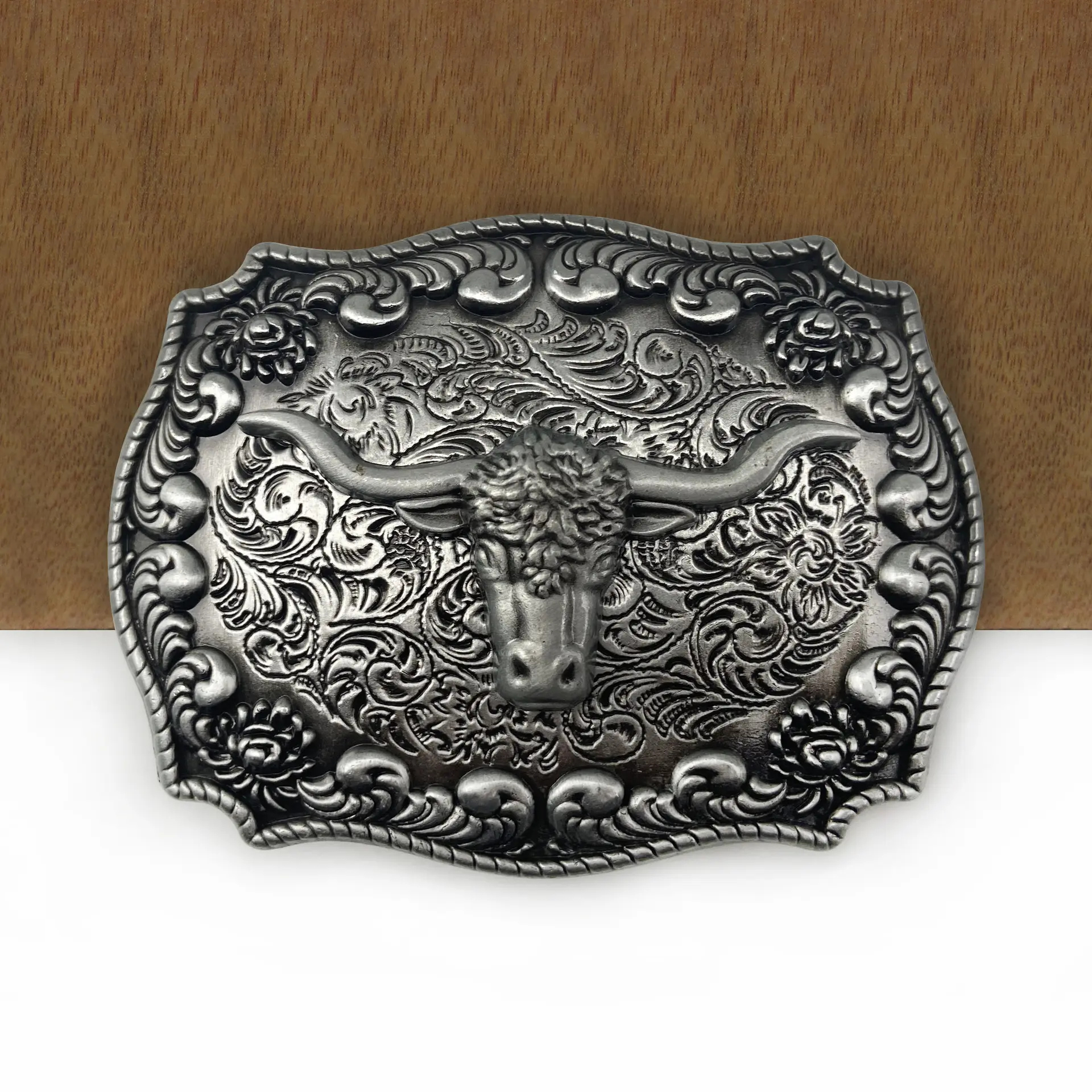 Zinc Alloy Western cowboy small pattern cow head belt buckle2Color retro casual belt buckle