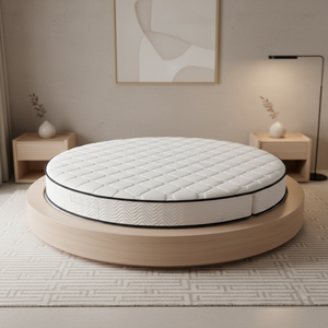 Matelas à ressorts rond très vendu pour les chambres d'<span class=keywords><strong>hôtel</strong></span>, pliable et extra-épais, design luxueux léger, taille double - Product Image 1