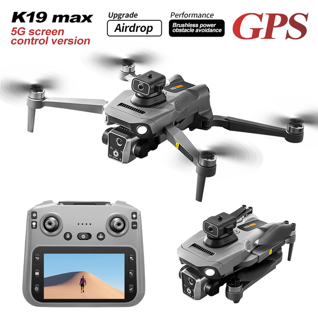 K19 MAX GPS+GLONASS Drone 4K Ultra HD Dual Camera Brushless Motor Auto Return Foldable Quadcopter Adult Outdoor Aerial