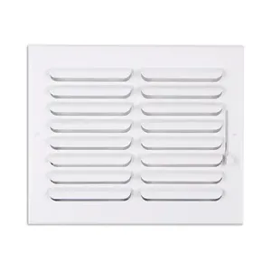 Lakeso Hvac single Air Duct Register air Vent Cover Grille Fixed Curved Blade AIR Supply Diffuser for Sidewall ceiling