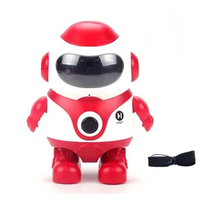 Rechargeable mini induction robot toys with touch gesture sensing 3D stereo sound effect LED expression and voice functions