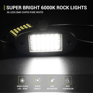 <span class=keywords><strong>Feux</strong></span> LED pour voitures Rock Lights Pure White F30 Baja Light Off-Road Gx470 Watermelon 10ème génération Silverado Hilux, ampoules LED pour voitures W203, accessoires de bar - Product Image 3