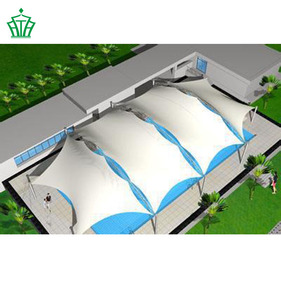 Vente directe : Tente à membrane tendue, auvent, système de toiture en tissu imperméable avec structure en acier, pour couverture de piscine - Product Image 4