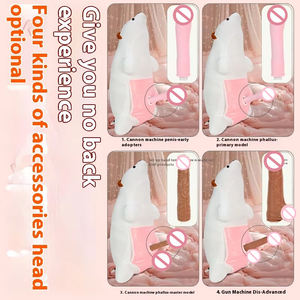 Elektrische Umarmung der Bär Mastur bator mit 10 Geschwindigkeiten Pistole Maschine & Simulation <span class=keywords><strong>Penis</strong></span> puppe für den Einsatz in Frauen Schlafzimmer Sexspielzeug - Product Image 3