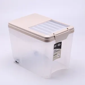 厨房13L谷物收纳盒谷物多功能塑料大米收纳盒带滑盖