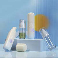 Flacon pulvérisateur de voyage vide en PET blanc rond de 80 ml, 100 ml, 120 ml pour toner, cosmétiques, parfum, lotion à pompe