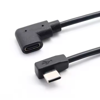 Großhandel 90-Grad-Winkel Typ-C Stecker auf Buchse Verlängerungskabel für Computer & Drucker 3A Schnellladung Abgeschirmtes Design