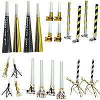 Lot de 50 sifflets métalliques à franges, klaxons et accessoires de fête pour la décoration musicale