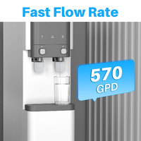 Distributeur d'eau RO à 4 étapes, chaud et froid, système d'osmose inverse, filtre pour distributeur d'eau domestique