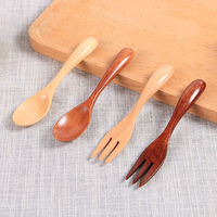 Cuillère en bois d'acacia miniature, faite à la main, pour la confiture, l'espresso, vente en gros, en vrac, pas cher