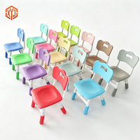 Chaise en plastique pour enfants réglable en hauteur, dossier ergonomique, design sûr, chaise de salle à manger et d'apprentissage pour enfants de maternelle, fourniture d'usine