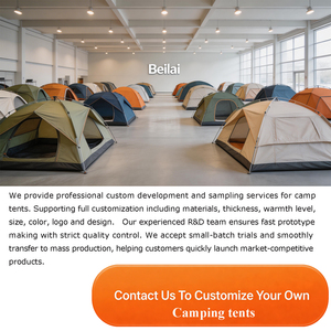 Tente <span class=keywords><strong>d</strong></span>'arbre légère pour 3-4 personnes avec moustiquaire, abri de camping imperméable et coupe-vent pour la randonnée et le trekking en plein air - Product Image 6