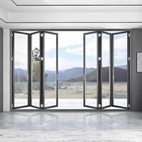 Puertas Plegables de Aluminio Modernas y Minimalistas, Impermeables, para Villas, Hoteles, Áreas Comerciales, Divisiones de Viviendas