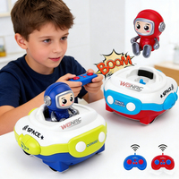 WGNRC 6628 Série Spatiale Voiture Tamponneuse RC à Éjection, Jouets de Jeu de Combat Amusants pour 2 Joueurs, Jouets de Bataille à Deux Joueurs avec Voiture Tamponneuse et Pilote Rebondissant