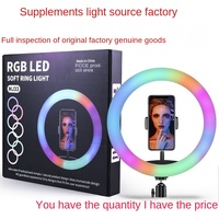 8-Zoll RGB Live-Licht Buntes Netz-Rot-Fotografie-LED-Ringlicht Pferderennen-Zusatzlicht für Film-TV-Atmosphäre Augenschonendes Plastik