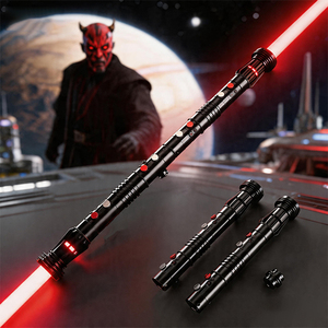 2025 dernier sabre laser de duel lourd sabre en métal à double tranchant avec lumière, son et flash-sur-choc sabre laser RVB - Product Image 1