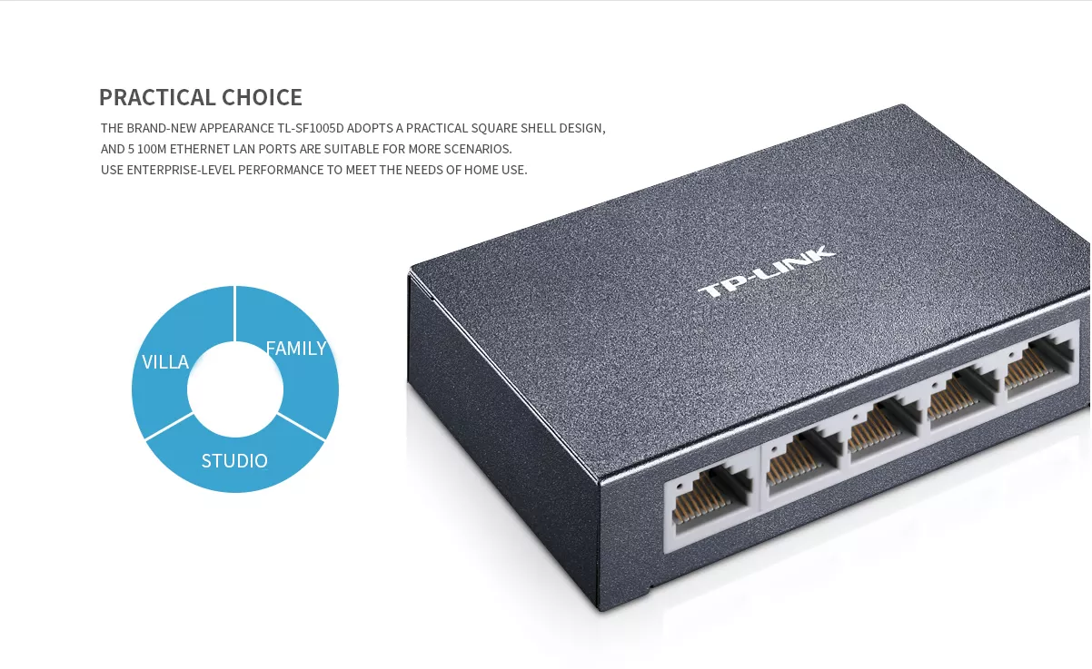 For TP-LINK TL-SF1005D 5 Port RJ45 Battery Powered Network Switch · image 5