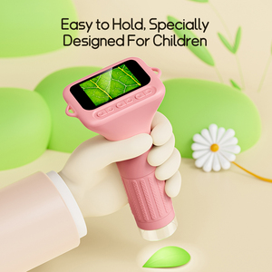 Cámara de microscopio portátil para niños, lupa 1000X, pantalla LED de 2 pulgadas, compatible con PC, juguetes digitales de mano para plástico - Product Image 5