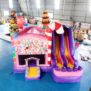 Commerciale per bambini gonfiabile Moonwalk Candyland Sugar Shack casa di rimbalzo di caramelle terra che salta castello gonfiabile - Product Image 4