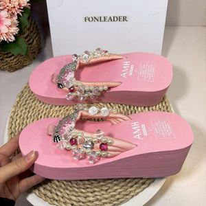 Nouvelles sandales plates antidérapantes pour femme 2026, respirantes, à bout ouvert, avec doublure en tissu orné de strass, idéales pour l'extérieur (printemps, été, hiver) - Product Image 6