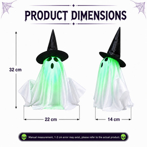 Figurine fantôme électrique Dropshipping Shopify, activée par le mouvement, visage lumineux, décoration de table d'Halloween - Product Image 2