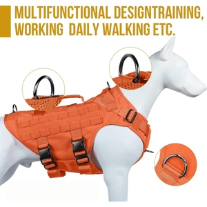 Harness Anjing Taktis Oranye Berkualitas Tinggi Anti Tarik untuk Anjing Sedang - Product Image 3