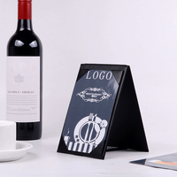 Support de menu de table en cuir 6x4 pouces pour vente en gros, modèle à insertion unique