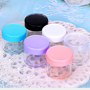 Wholesale Portable Clear Plastic Cosmetic <b>Containers</b> for <b>Lip</b> Gloss Eye Cream Face Cream & Honey-Type <b>Lip</b> <b>Balm</b> Jars Screw Cap - Product Image 1