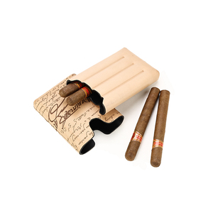 Estuche de Cigarros de Cuero de Lujo Vintage ZENOS para Hombre, 4 Piezas, Resistente a la Humedad, Portátil, Regalo para el Día del Padre y de Negocios, Personalizable - Product Image 6