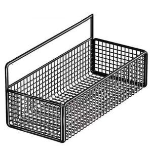 Estante de almacenamiento de pared de acero al carbono, tipo gancho blanco y negro, instalación sin taladro, para baño, cocina, dormitorio, artículos de cuidado personal - Product Image 3