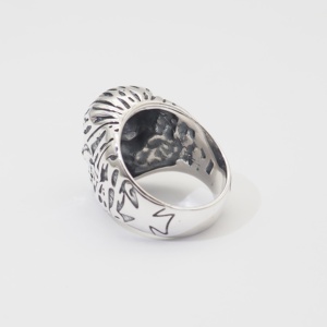 Fantastique bague homme crâne style hip hop en argent 925 - Product Image 4