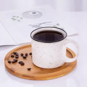 Estantería de decoración fina, decoración de pared, taza de esmalte, patrón personalizado, estilo personalizado, capacidad súper grande, acero de 350ml