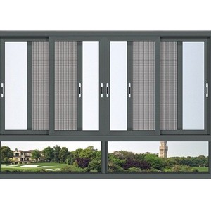 Cửa sổ trượt cửa sổ trượt nhôm hai lớp cửa sổ trượt giá rẻ được chứng nhận Úc Đen alaminuim cửa sổ trượt - Product Image 4