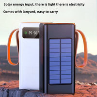 Power Bank Tenaga Surya Kapasitas Besar 4 USB Power Bank 40000mAh Pengisi Daya Baterai Portabel Panel Surya
