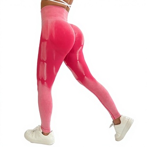 Wholesale Breathable Full Length Sport Pants Gym <b>Leggings</b> Seamless High Waisted Elastic Waist Scrunch <b>Butt</b> <b>Lifting</b> Women Fitness - Product Image 2