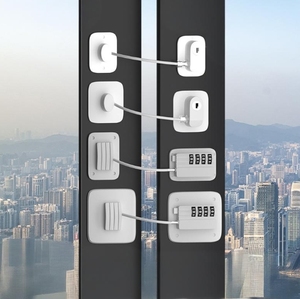 Protección para niños sin perforaciones Puerta corredera Ventana Cajón Gabinete Cerradura con contraseña - Product Image 1