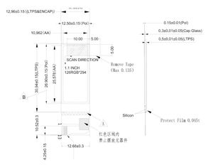 Micro Mini 1,1-Zoll-Amoled-Display 126*294 Auflösung 3-Draht-SPI/4-Draht-SPI Smart Wearable Oled-Modul für Smart Watch Band - Product Image 6