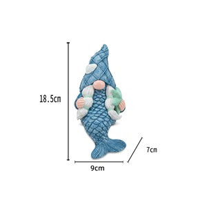 Resin Mermaid Gnome Figurine Coastal Ocean Element Dwarf Statue <b>Summer</b> Beach Home <b>Decor</b> Ornament - Product Image 5