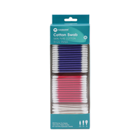 Coton-tiges anti-imperfections personnalisables en trois couleurs avec étiquetage privé, 385 pièces, bâtonnets en papier, avec boîte tiroir