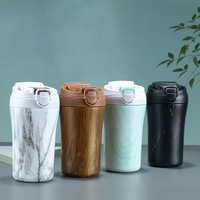 Mug isotherme en acier inoxydable réutilisable de 400 ml avec paille et couvercle à bec verseur rebondissant, personnalisable avec logo, vente en gros, modèle 2026 Emerit