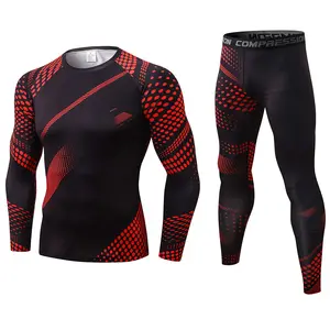 Winter Thermal Underwear Men Long Johns Sets Outdoor Windproof Sports Fitness Clothes Top Quality Solid Color Underwear Sets