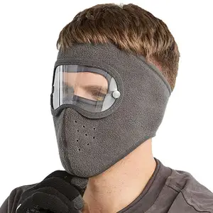 Winddicht Anti Dust Gezichtsmasker Fietsen Ski Ademende Maskers Fleece Gezicht Shield Hood High Definition Anti Gogggles Skullies Cap