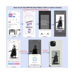 Funda inteligente Nfc con pantalla de edición libre Diy sin necesidad de electricidad, funda de teléfono con tinta Nfc <span class=keywords><strong>14</strong></span> 15 para <span class=keywords><strong>Iphone</strong></span> <span class=keywords><strong>13</strong></span>, teléfonos de negocios a prueba de golpes - Product Image 3