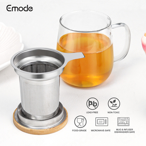 Hiện Đại <span class=keywords><strong>Mini</strong></span> Tea Mug với Infuser tùy chỉnh kinh doanh Logo <span class=keywords><strong>Set</strong></span> với kim loại & nắp tre - Product Image 6