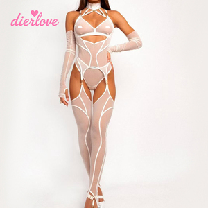 Dierlove Cross-Border Perspective <span class=keywords><strong>2026</strong></span> Mode Comfort Nieuwe Stijl Mesh Sheer Vormende Verstelbare Sexy Lingerie 4-delige Intieme Set - Product Image 1