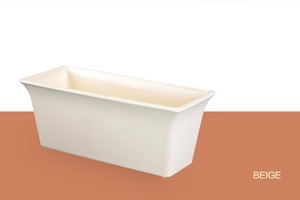 Vaso da <span class=keywords><strong>fiori</strong></span> in plastica spessa <span class=keywords><strong>rettangolare</strong></span> per uso domestico e fioriera senza vassoio - Product Image 4