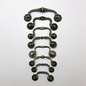 European Style Zinc Alloy <b>Cabinet</b> Handle Bar Shape Double Hole Durable Drawer Furniture Handle - Product Image 3